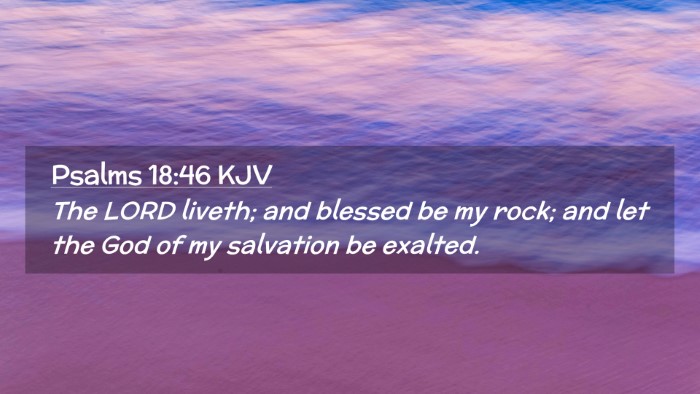 Picture 02 - Psalms 18:46 KJV Desktop Wallpaper - The LORD liveth; and blessed be my rock; and let - Desktop Bible Verse Wallpaper
