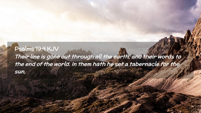 Picture 02 - Psalms 19:4 KJV Desktop Wallpaper - Their line is gone out through all the earth, and - Desktop Bible Verse Wallpaper