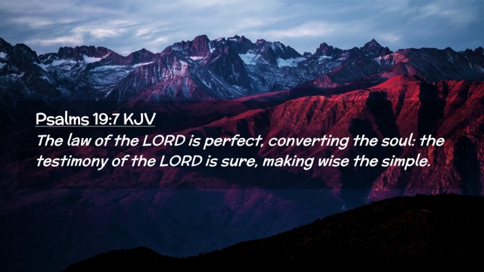 Picture 02 - Psalms 19:7 KJV Desktop Wallpaper - The law of the LORD is perfect, converting the - Desktop Bible Verse Wallpaper