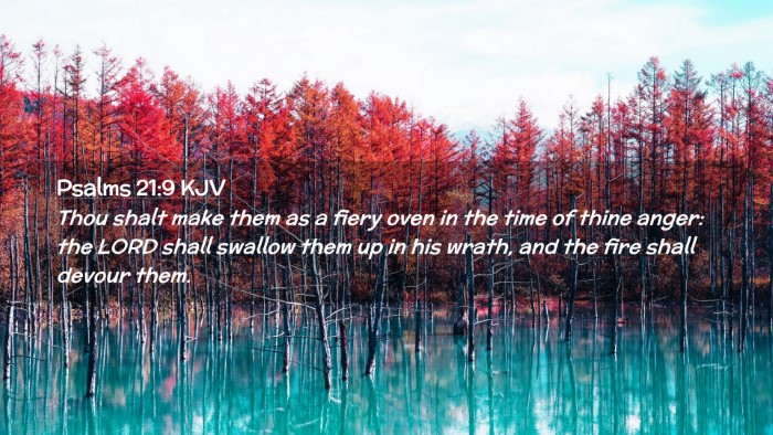 Picture 02 - Psalms 21:9 KJV Desktop Wallpaper - Thou shalt make them as a fiery oven in the time - Desktop Bible Verse Wallpaper