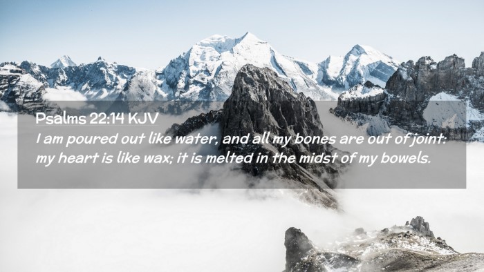 Picture 02 - Psalms 22:14 KJV Desktop Wallpaper - I am poured out like water, and all my bones are - Desktop Bible Verse Wallpaper