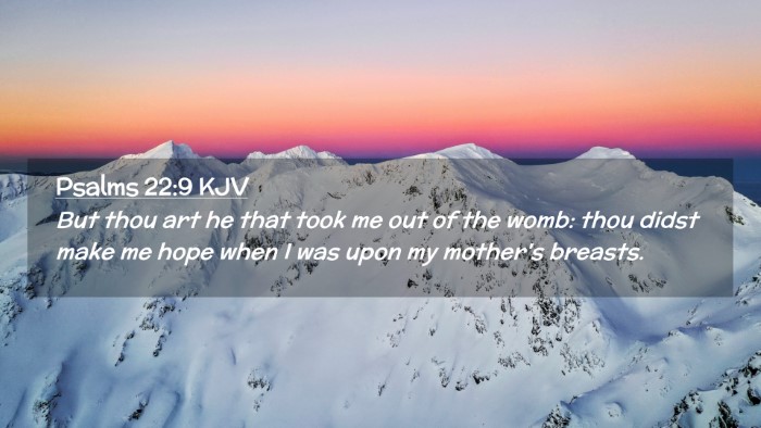 Picture 02 - Psalms 22:9 KJV Desktop Wallpaper - But thou art he that took me out of the womb: - Desktop Bible Verse Wallpaper