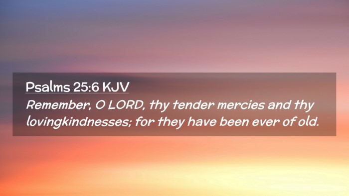 Picture 02 - Psalms 25:6 KJV Desktop Wallpaper - Remember, O LORD, thy tender mercies and thy - Desktop Bible Verse Wallpaper