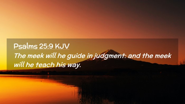 Picture 02 - Psalms 25:9 KJV Desktop Wallpaper - The meek will he guide in judgment: and the meek - Desktop Bible Verse Wallpaper
