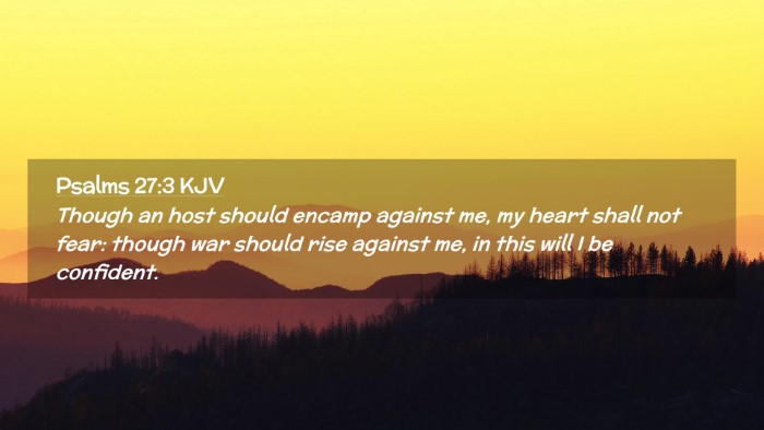 Picture 02 - Psalms 27:3 KJV Desktop Wallpaper - Though an host should encamp against me, my heart - Desktop Bible Verse Wallpaper