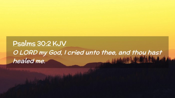 Picture 02 - Psalms 30:2 KJV Desktop Wallpaper - O LORD my God, I cried unto thee, and thou hast - Desktop Bible Verse Wallpaper