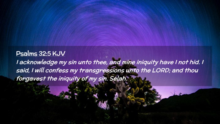 Picture 02 - Psalms 32:5 KJV Desktop Wallpaper - I acknowledge my sin unto thee, and mine iniquity - Desktop Bible Verse Wallpaper