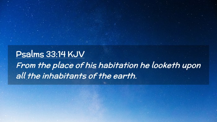 Picture 02 - Psalms 33:14 KJV Desktop Wallpaper - From the place of his habitation he looketh upon - Desktop Bible Verse Wallpaper