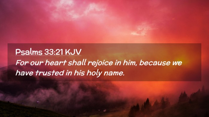 Picture 02 - Psalms 33:21 KJV Desktop Wallpaper - For our heart shall rejoice in him, because we - Desktop Bible Verse Wallpaper