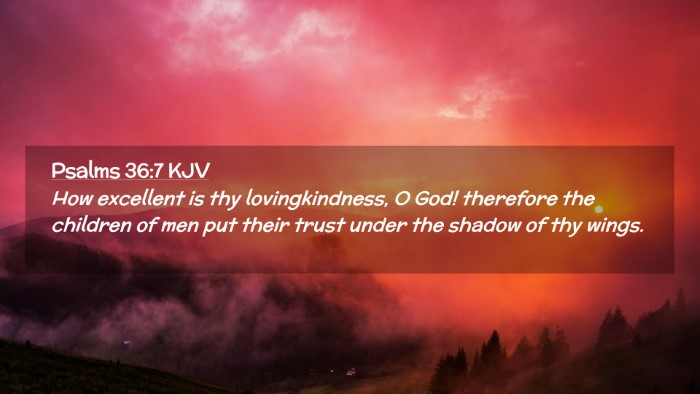 Picture 02 - Psalms 36:7 KJV Desktop Wallpaper - How excellent is thy lovingkindness, O God! - Desktop Bible Verse Wallpaper