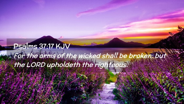 Picture 02 - Psalms 37:17 KJV Desktop Wallpaper - For the arms of the wicked shall be broken: but - Desktop Bible Verse Wallpaper