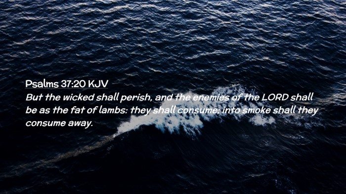 Picture 02 - Psalms 37:20 KJV Desktop Wallpaper - But the wicked shall perish, and the enemies of - Desktop Bible Verse Wallpaper