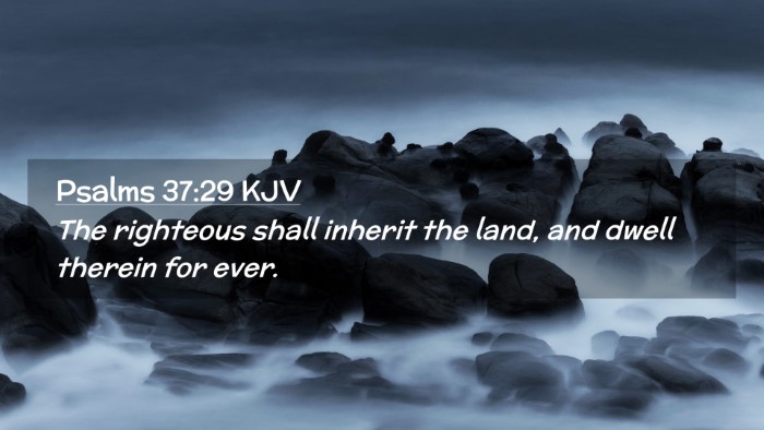 Picture 02 - Psalms 37:29 KJV Desktop Wallpaper - The righteous shall inherit the land, and dwell - Desktop Bible Verse Wallpaper