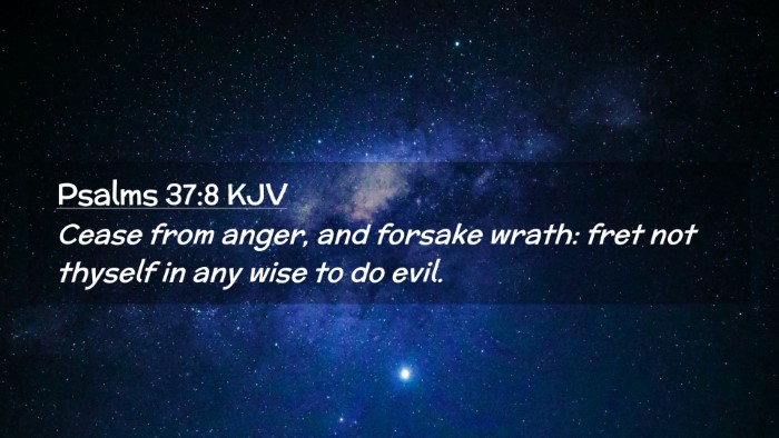 Picture 02 - Psalms 37:8 KJV Desktop Wallpaper - Cease from anger, and forsake wrath: fret not - Desktop Bible Verse Wallpaper