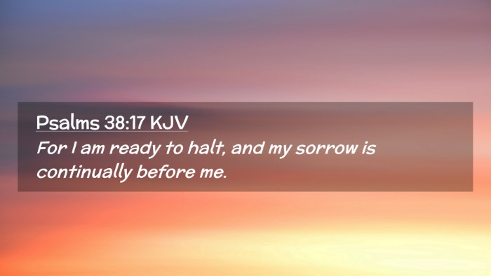Picture 02 - Psalms 38:17 KJV Desktop Wallpaper - For I am ready to halt, and my sorrow is - Desktop Bible Verse Wallpaper