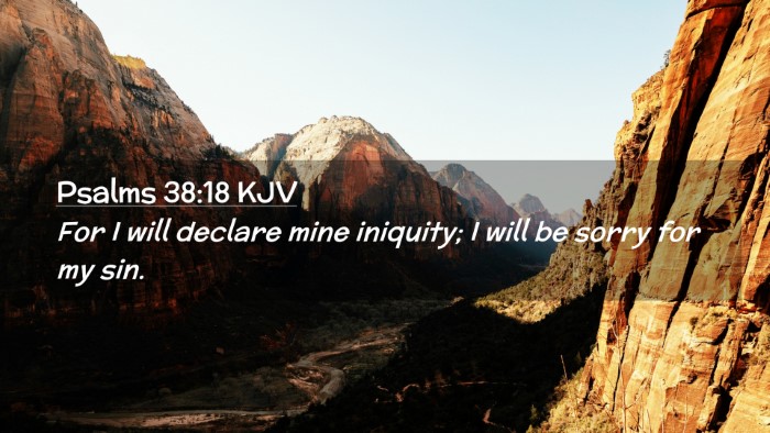 Picture 02 - Psalms 38:18 KJV Desktop Wallpaper - For I will declare mine iniquity; I will be sorry - Desktop Bible Verse Wallpaper