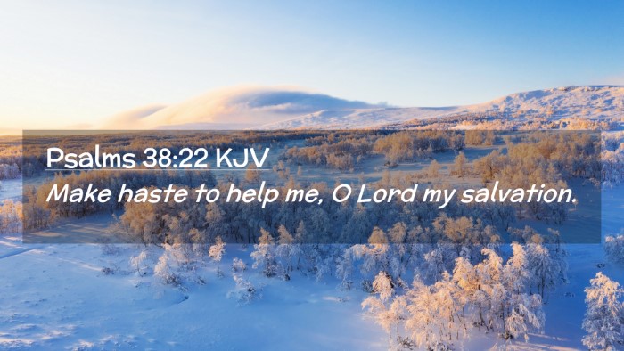 Picture 02 - Psalms 38:22 KJV Desktop Wallpaper - Make haste to help me, O Lord my - Desktop Bible Verse Wallpaper