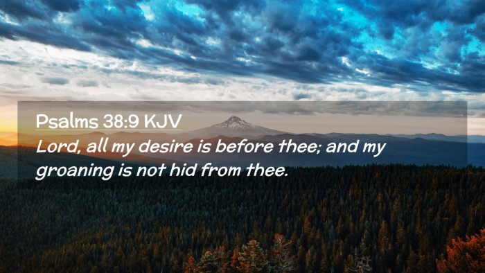 Picture 02 - Psalms 38:9 KJV Desktop Wallpaper - Lord, all my desire is before thee; and my - Desktop Bible Verse Wallpaper