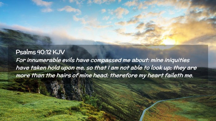 Picture 02 - Psalms 40:12 KJV Desktop Wallpaper - For innumerable evils have compassed me about: - Desktop Bible Verse Wallpaper