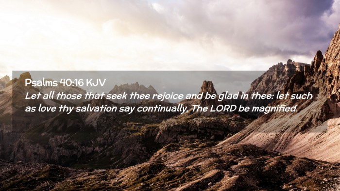 Picture 02 - Psalms 40:16 KJV Desktop Wallpaper - Let all those that seek thee rejoice and be glad - Desktop Bible Verse Wallpaper