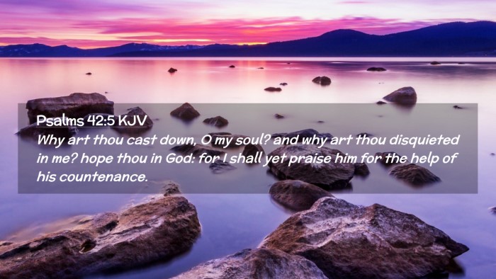 Picture 02 - Psalms 42:5 KJV Desktop Wallpaper - Why art thou cast down, O my soul? and why art - Desktop Bible Verse Wallpaper