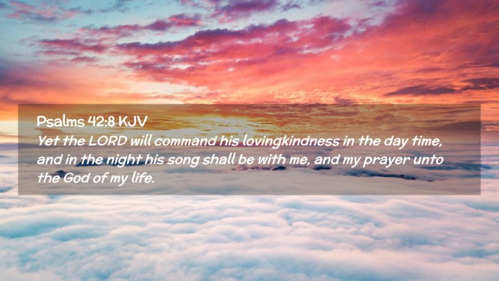 Picture 02 - Psalms 42:8 KJV Desktop Wallpaper - Yet the LORD will command his lovingkindness in - Desktop Bible Verse Wallpaper