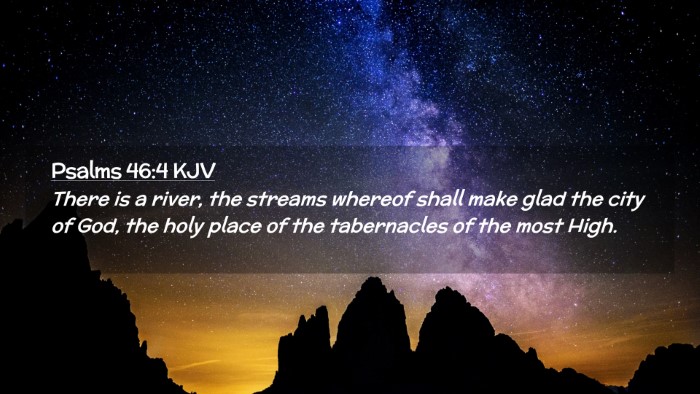 Picture 02 - Psalms 46:4 KJV Desktop Wallpaper - There is a river, the streams whereof shall make - Desktop Bible Verse Wallpaper