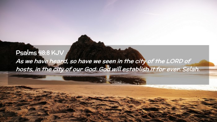 Picture 02 - Psalms 48:8 KJV Desktop Wallpaper - As we have heard, so have we seen in the city of - Desktop Bible Verse Wallpaper