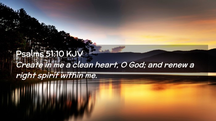 Picture 02 - Psalms 51:10 KJV Desktop Wallpaper - Create in me a clean heart, O God; and renew a - Desktop Bible Verse Wallpaper