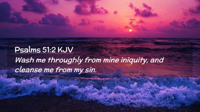 Picture 02 - Psalms 51:2 KJV Desktop Wallpaper - Wash me throughly from mine iniquity, and cleanse - Desktop Bible Verse Wallpaper