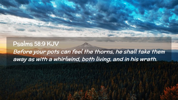 Picture 02 - Psalms 58:9 KJV Desktop Wallpaper - Before your pots can feel the thorns, he shall - Desktop Bible Verse Wallpaper