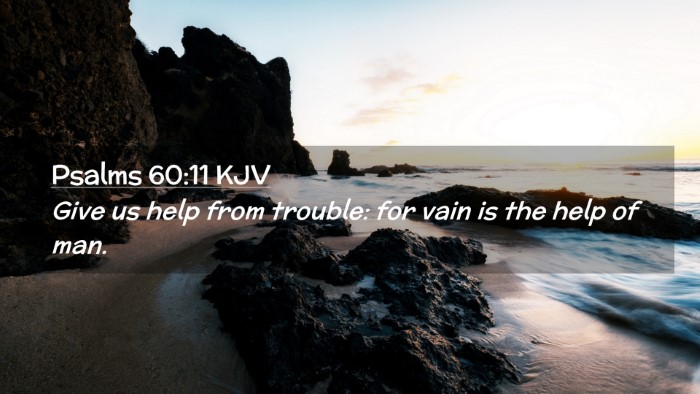 Picture 02 - Psalms 60:11 KJV Desktop Wallpaper - Give us help from trouble: for vain is the help - Desktop Bible Verse Wallpaper