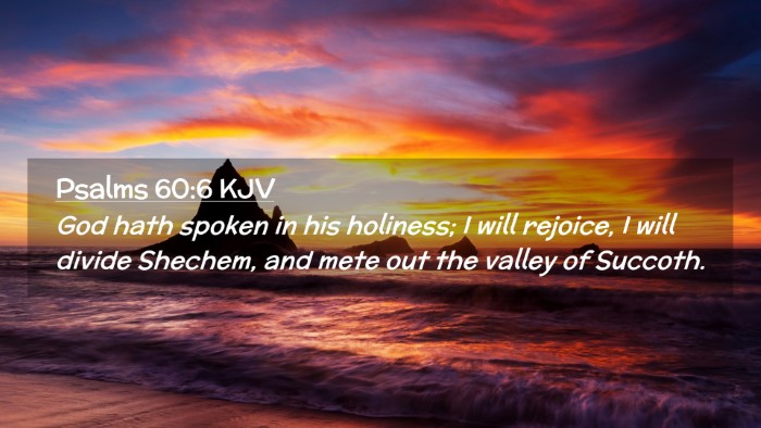 Picture 02 - Psalms 60:6 KJV Desktop Wallpaper - God hath spoken in his holiness; I will rejoice, - Desktop Bible Verse Wallpaper