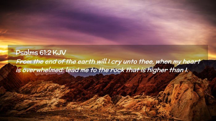 Picture 02 - Psalms 61:2 KJV Desktop Wallpaper - From the end of the earth will I cry unto thee, - Desktop Bible Verse Wallpaper