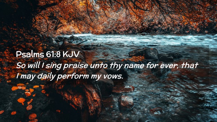 Picture 02 - Psalms 61:8 KJV Desktop Wallpaper - So will I sing praise unto thy name for ever, - Desktop Bible Verse Wallpaper