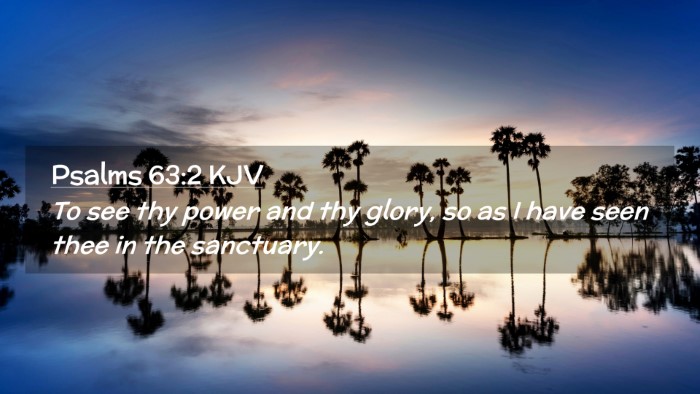 Picture 02 - Psalms 63:2 KJV Desktop Wallpaper - To see thy power and thy glory, so as I have seen - Desktop Bible Verse Wallpaper