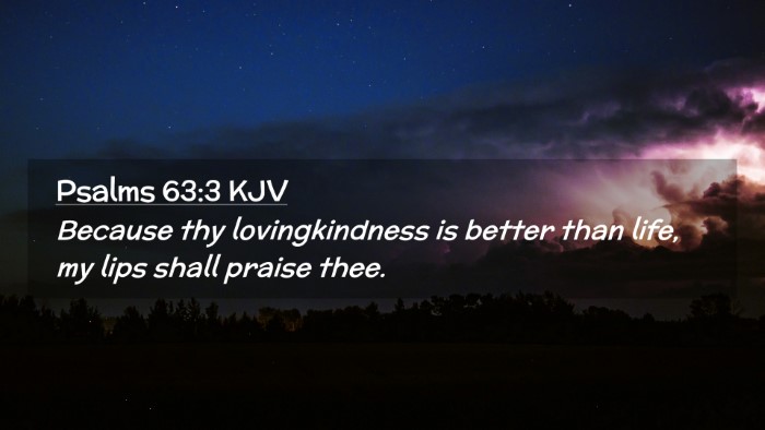 Picture 02 - Psalms 63:3 KJV Desktop Wallpaper - Because thy lovingkindness is better than life, - Desktop Bible Verse Wallpaper