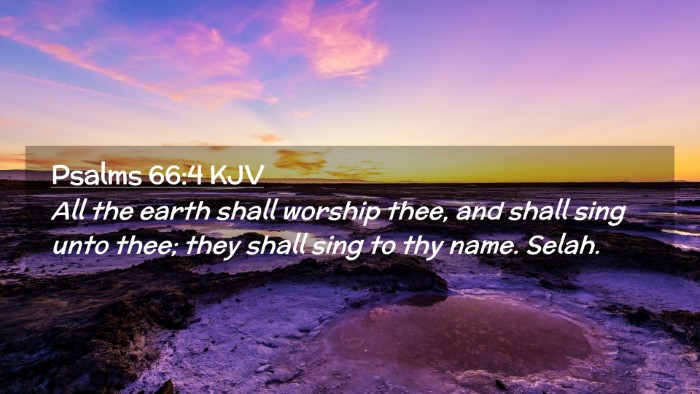 Picture 02 - Psalms 66:4 KJV Desktop Wallpaper - All the earth shall worship thee, and shall sing - Desktop Bible Verse Wallpaper