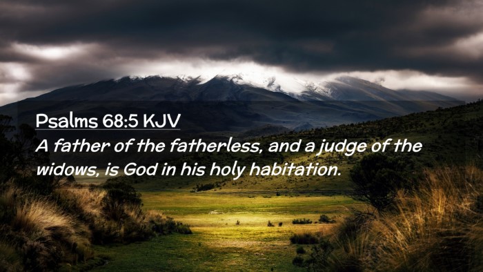 Picture 02 - Psalms 68:5 KJV Desktop Wallpaper - A father of the fatherless, and a judge of the - Desktop Bible Verse Wallpaper