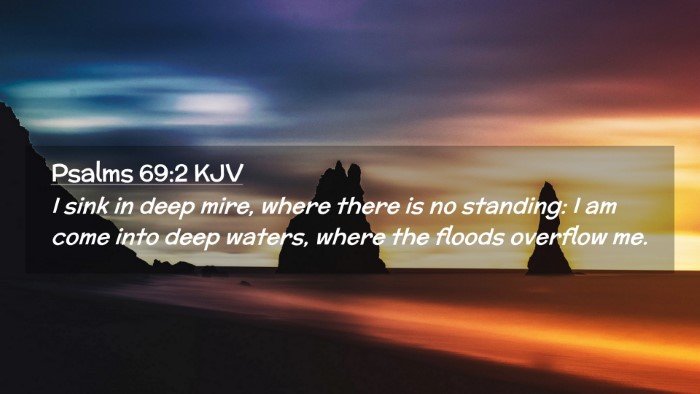 Picture 02 - Psalms 69:2 KJV Desktop Wallpaper - I sink in deep mire, where there is no standing: - Desktop Bible Verse Wallpaper