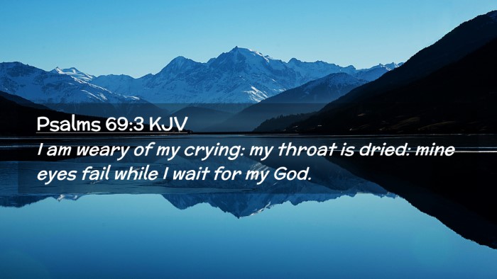Picture 02 - Psalms 69:3 KJV Desktop Wallpaper - I am weary of my crying: my throat is dried: mine - Desktop Bible Verse Wallpaper