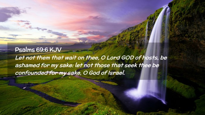 Picture 02 - Psalms 69:6 KJV Desktop Wallpaper - Let not them that wait on thee, O Lord GOD of - Desktop Bible Verse Wallpaper