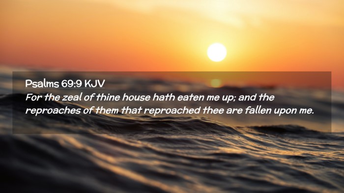 Picture 02 - Psalms 69:9 KJV Desktop Wallpaper - For the zeal of thine house hath eaten me up; and - Desktop Bible Verse Wallpaper