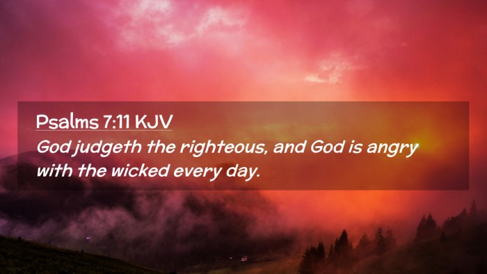 Picture 02 - Psalms 7:11 KJV Desktop Wallpaper - God judgeth the righteous, and God is angry with - Desktop Bible Verse Wallpaper