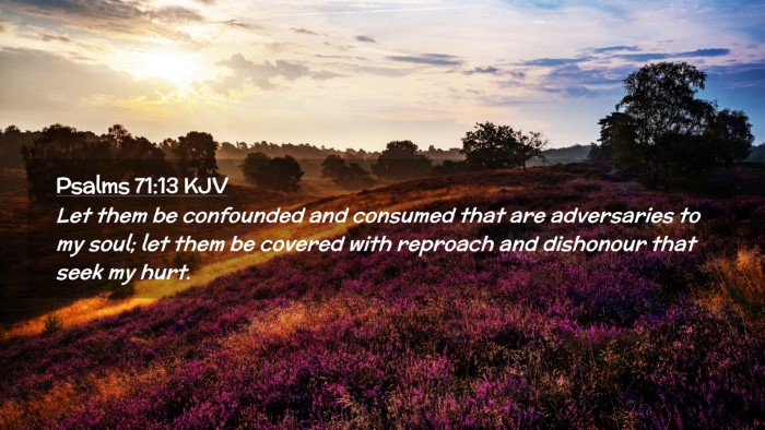 Picture 02 - Psalms 71:13 KJV Desktop Wallpaper - Let them be confounded and consumed that are - Desktop Bible Verse Wallpaper