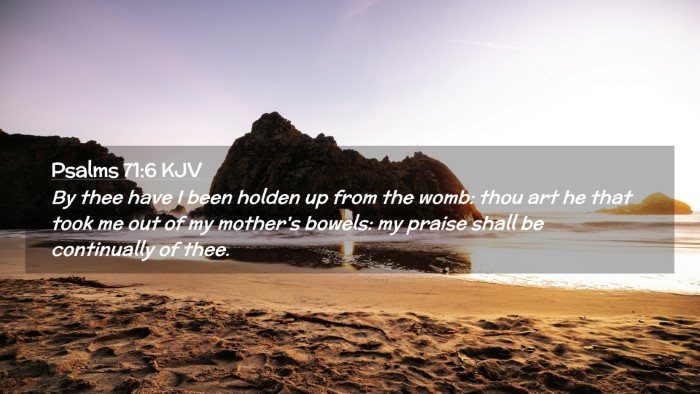 Picture 02 - Psalms 71:6 KJV Desktop Wallpaper - By thee have I been holden up from the womb: thou - Desktop Bible Verse Wallpaper