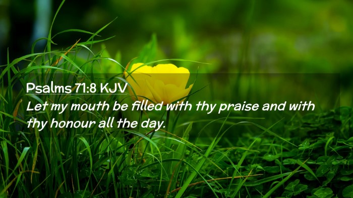 Picture 02 - Psalms 71:8 KJV Desktop Wallpaper - Let my mouth be filled with thy praise and with - Desktop Bible Verse Wallpaper