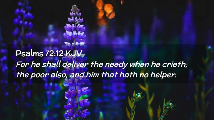 Picture 02 - Psalms 72:12 KJV Desktop Wallpaper - For he shall deliver the needy when he crieth; - Desktop Bible Verse Wallpaper