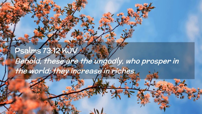 Picture 02 - Psalms 73:12 KJV Desktop Wallpaper - Behold, these are the ungodly, who prosper in the - Desktop Bible Verse Wallpaper