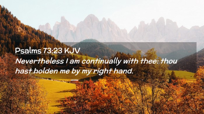 Picture 02 - Psalms 73:23 KJV Desktop Wallpaper - Nevertheless I am continually with thee: thou - Desktop Bible Verse Wallpaper